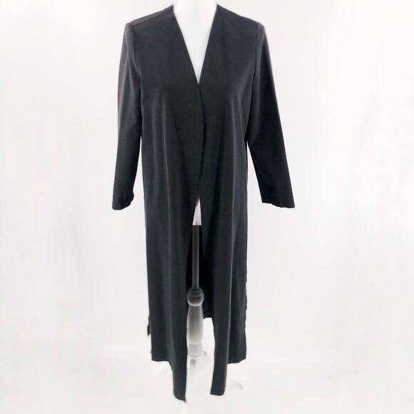 Alysi Open Overcoat Soft Black Women's Sz IT 46 US 8 NWOT $395 - Picture 1 of 10